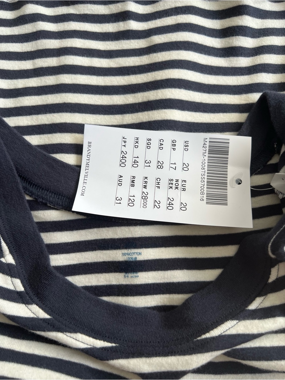 Brandy Melville Striped Top - OS - Picture 2 of 2